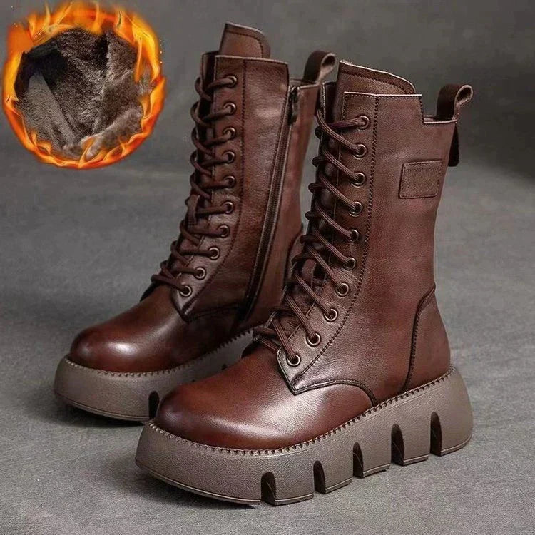 Elarova | Stylische Stiefel mit hoher Sohle