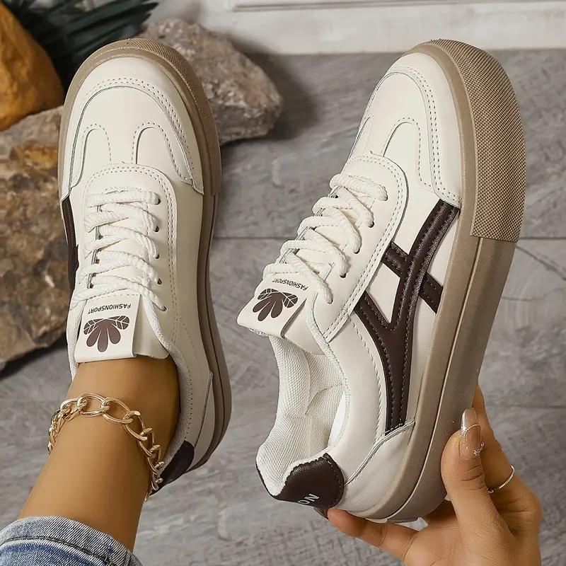 Elarova | Turnschuhe, Dicke Sohle, Schnürsenkel, Low Top Sneaker, Skate Schuhe