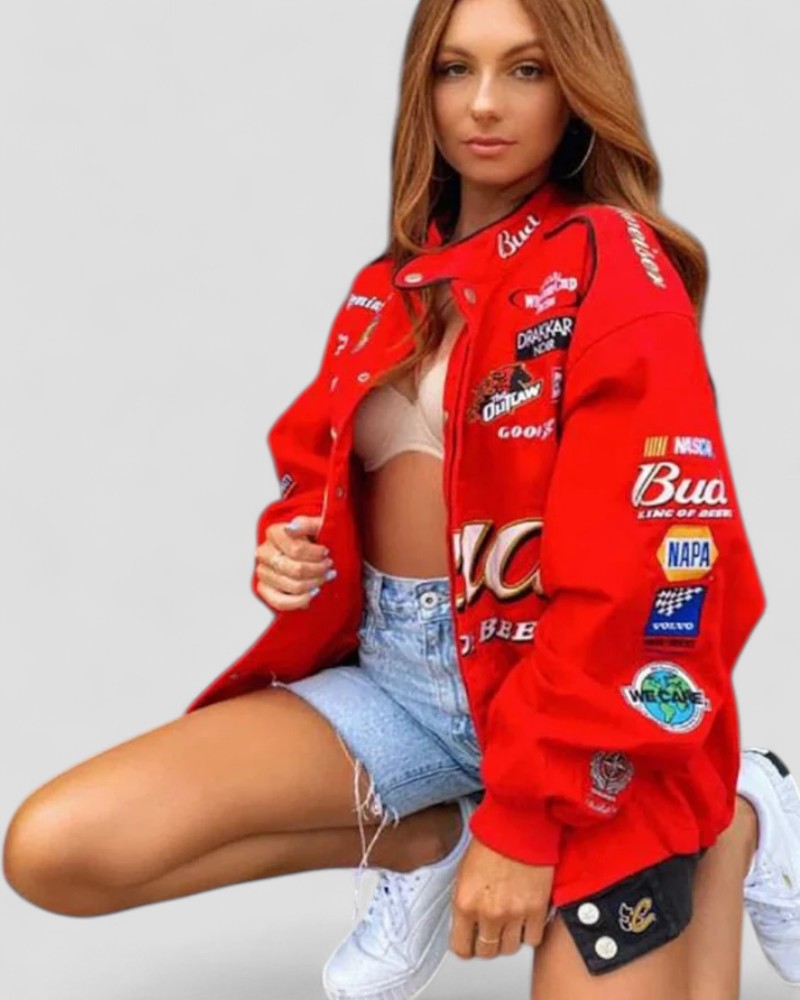 Elarova | Übergroße bedruckte Bomberjacke für Damen