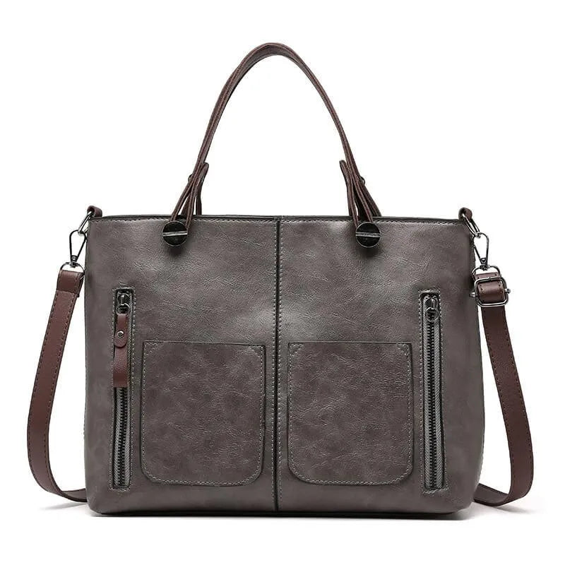 Elarova | Vintage Leder Schultertasche für Damen Stilvolle und Nachhaltige Handtasche