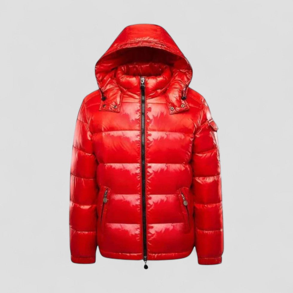 Elarova | Warme Herren Winter Pufferjacke mit Kapuze