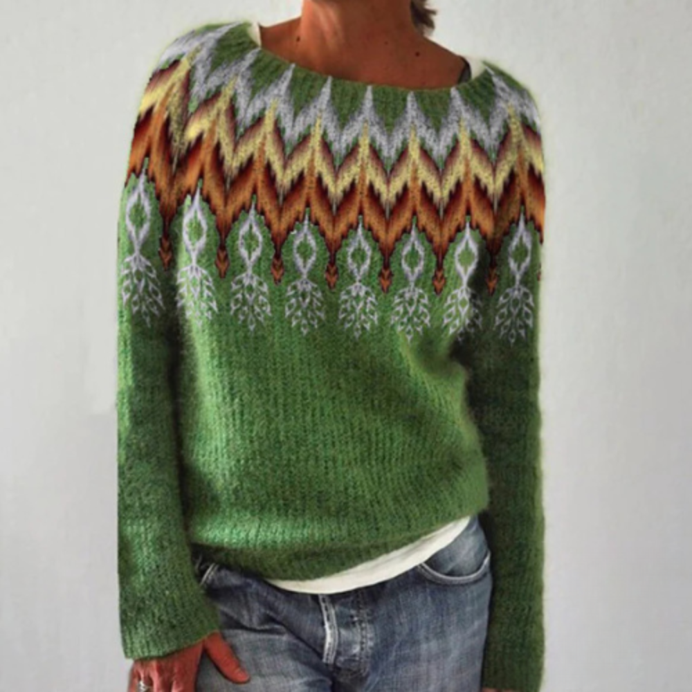 Elarova | Warmer Herbstpullover mit Rundhalsausschnitt für Damen