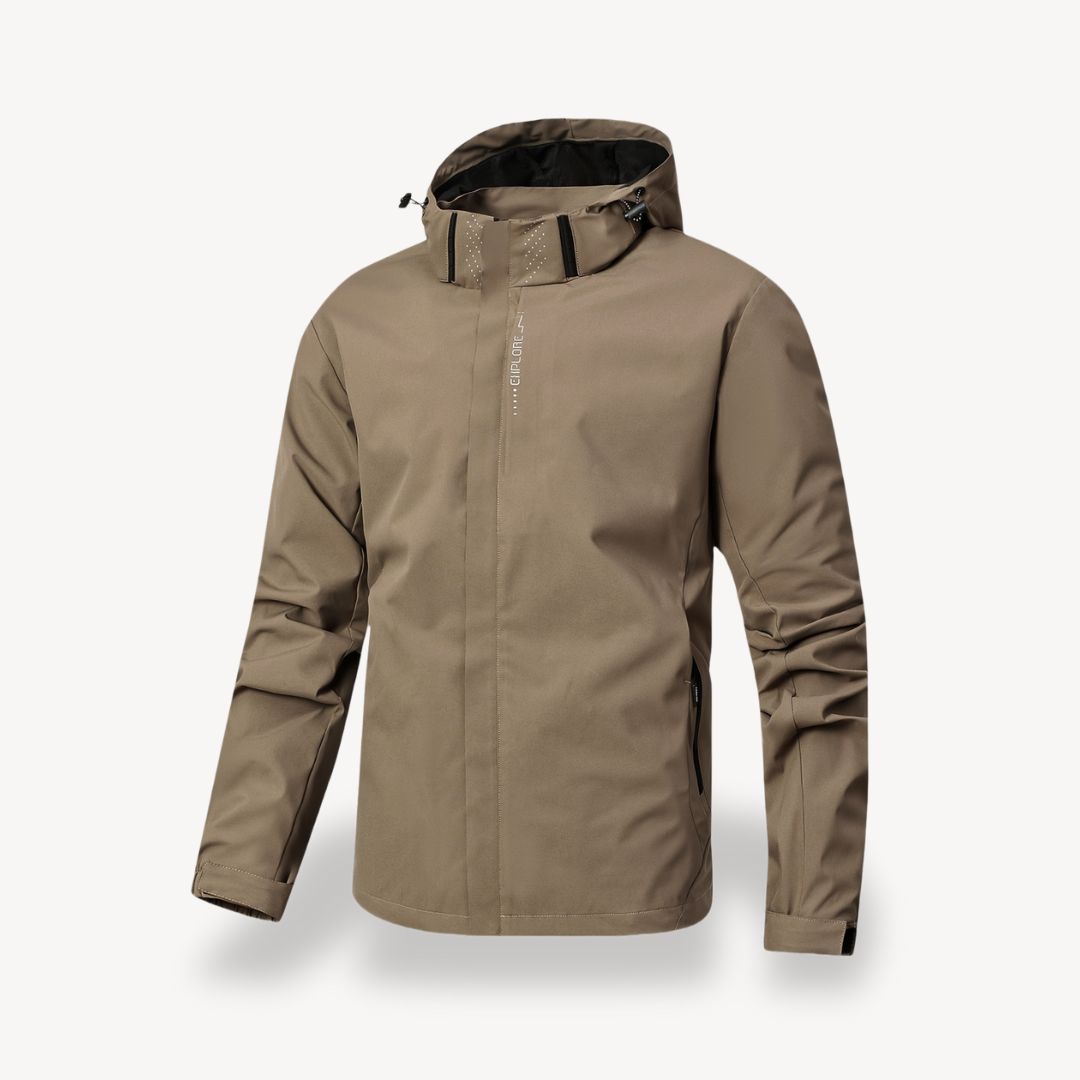 Elarova | Wasserabweisender Kapuzenpullover mit Reißverschluss für Herren