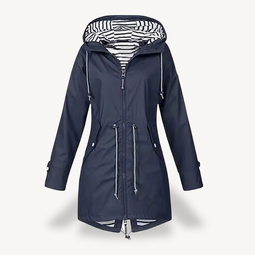 Elarova | Wasserdichte Regenjacke mit Kapuze für Damen