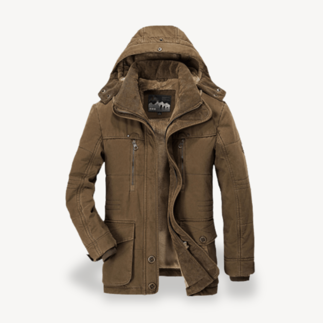 Elarova | Wasserdichte Winterjacke für Herren mit Kapuze