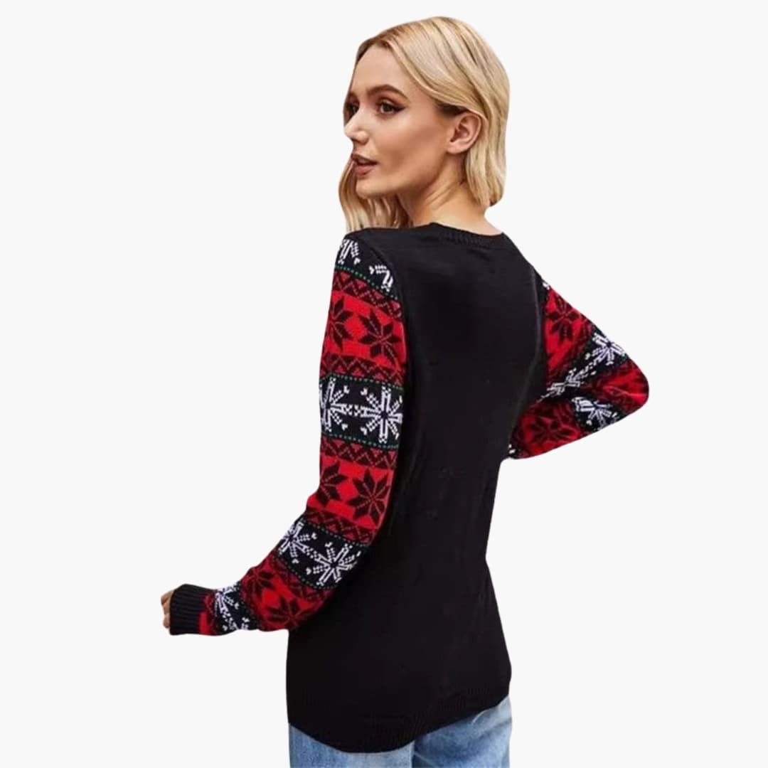 Elarova | Weihnachtspullover für Damen mit Rentier