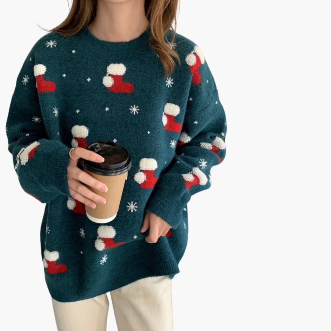 Elarova | Weihnachtspullover für Damen mit festlichem Motiv