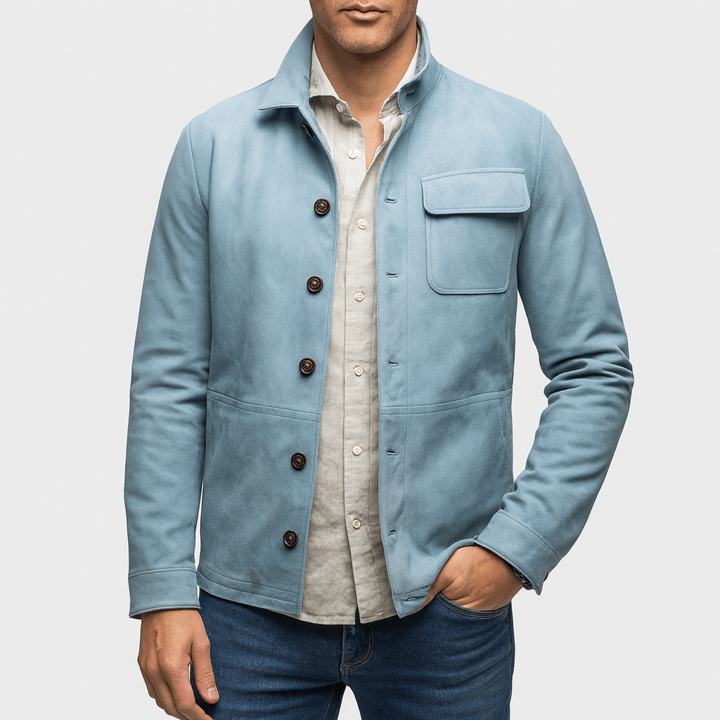 Elarova | Wildlederjacke mit Knöpfen