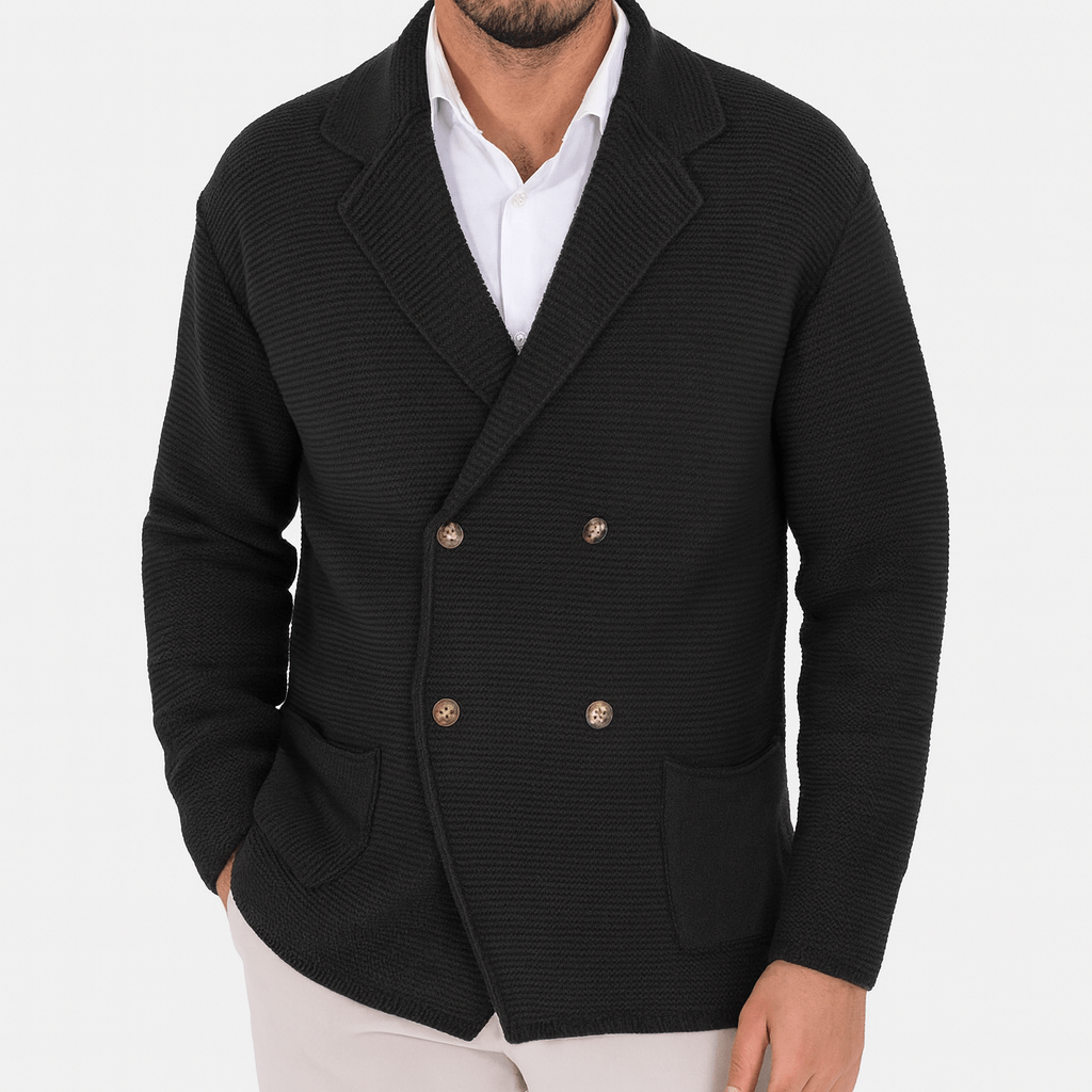 Elarova | Zweireihiger Strickcardigan