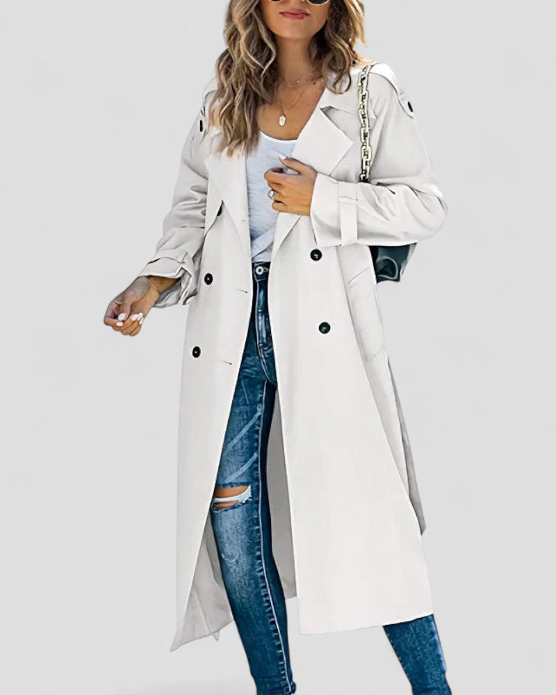 Elarova | Zweireihiger Trenchcoat für Damen