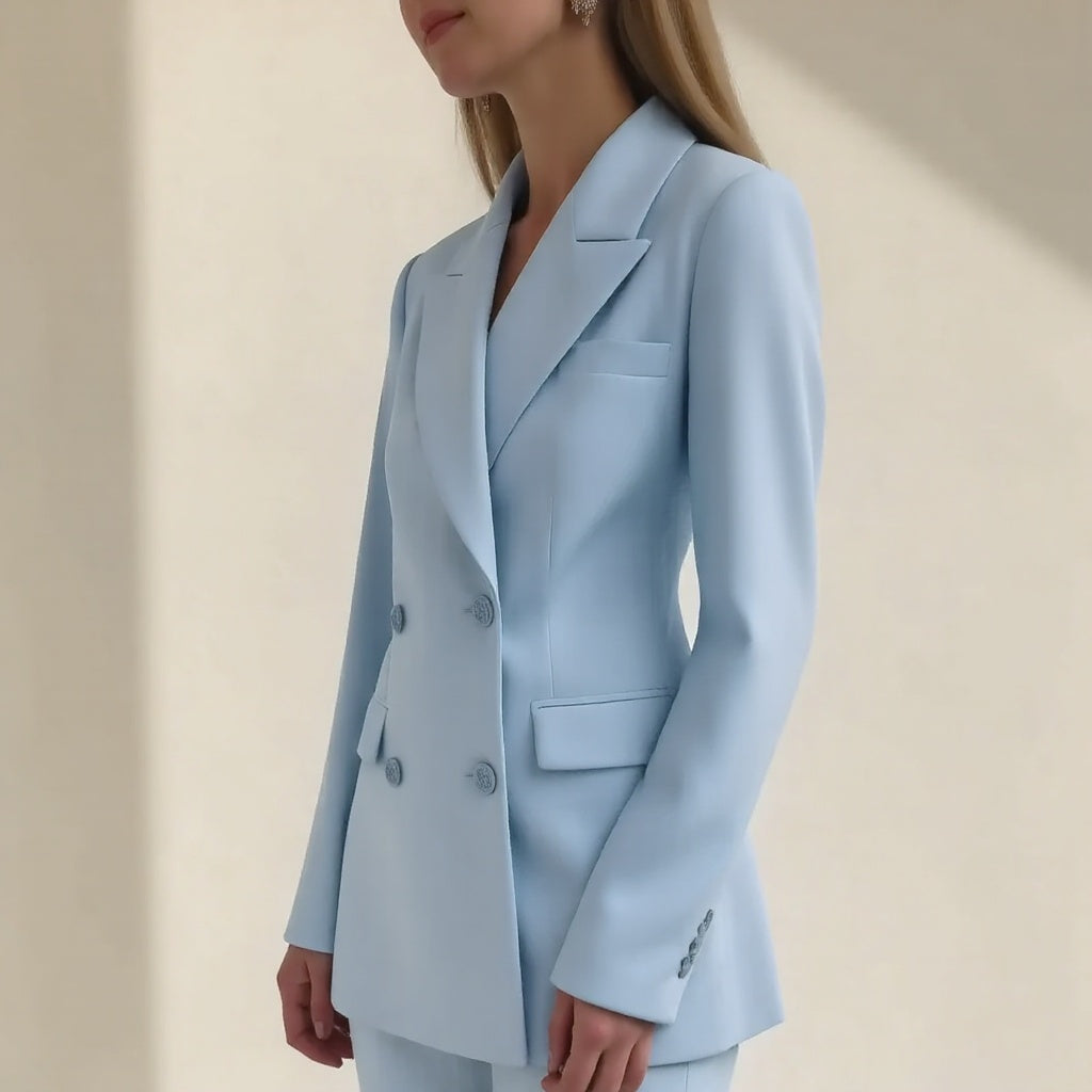 Elarova | Eleganter Damen Hosenanzug mit Doppelreiher