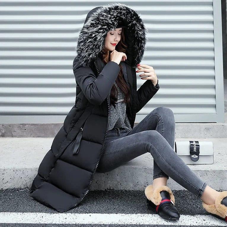 Elarova | Eleganter Mantel mit Kapuze für Damen