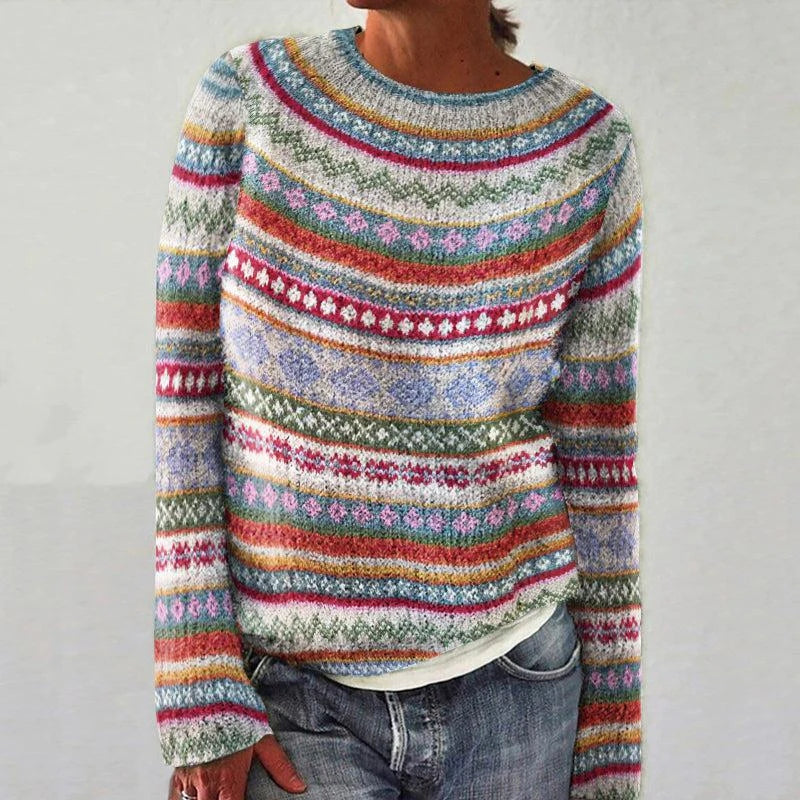 Elegantes Alice Langarm-Shirt mit aktuellem Muster