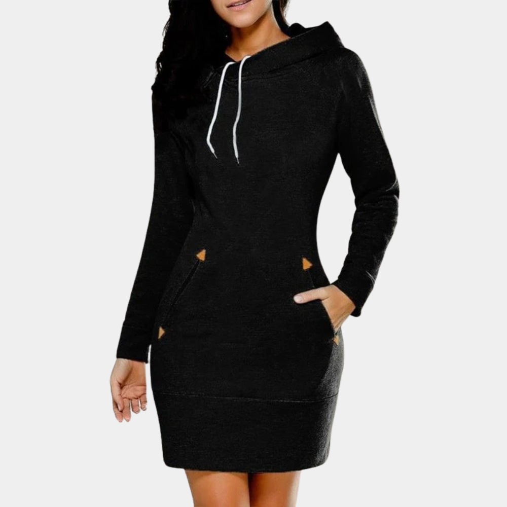 Elegantes Kapuzenpulloverkleid für Damen von Ines