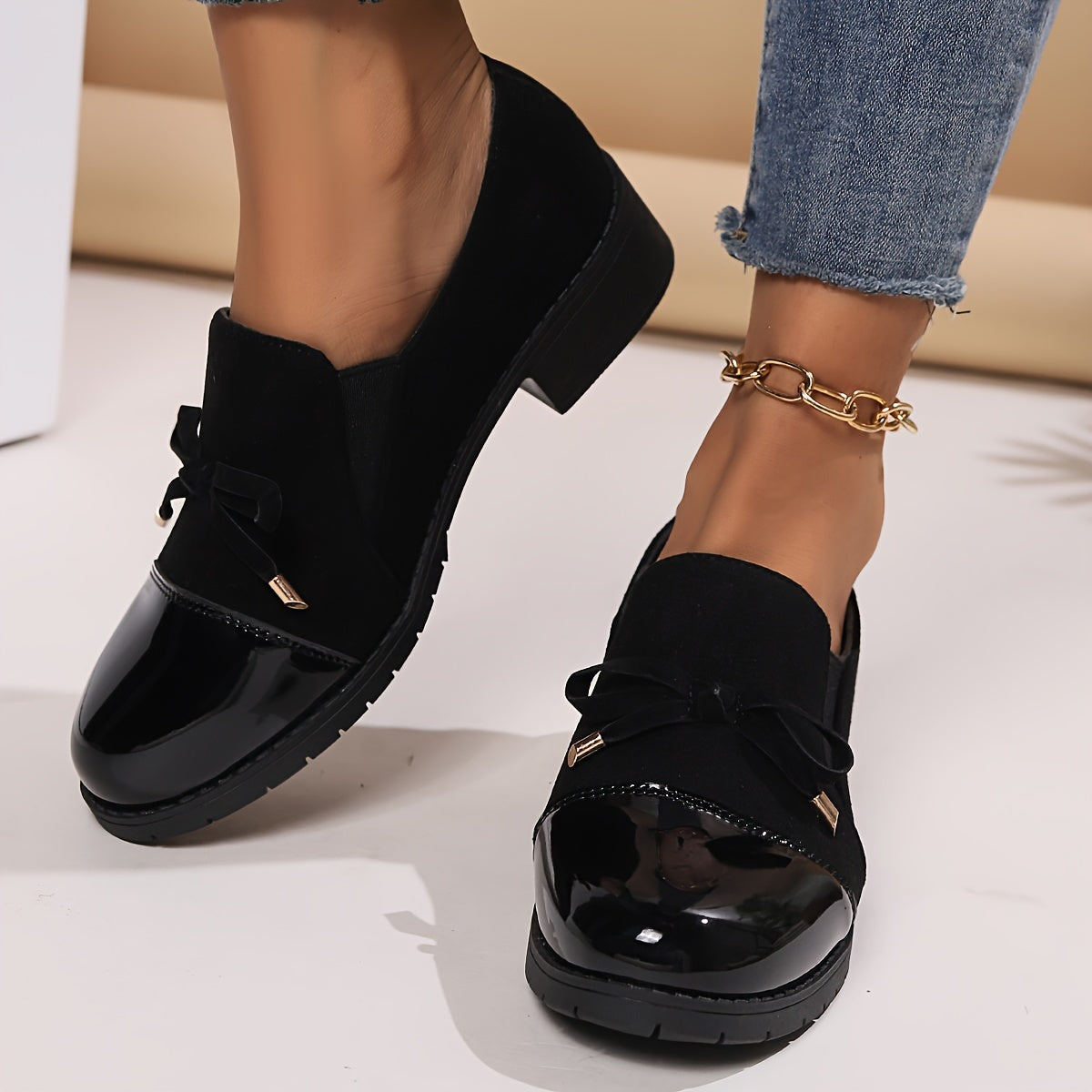 EleganzaStep™ – Komfortable Damen Loafer mit Blockabsatz