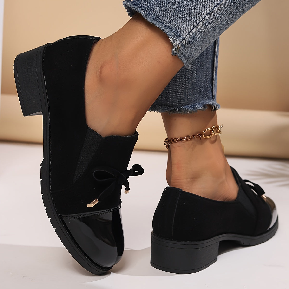 EleganzaStep™ – Komfortable Damen Loafer mit Blockabsatz