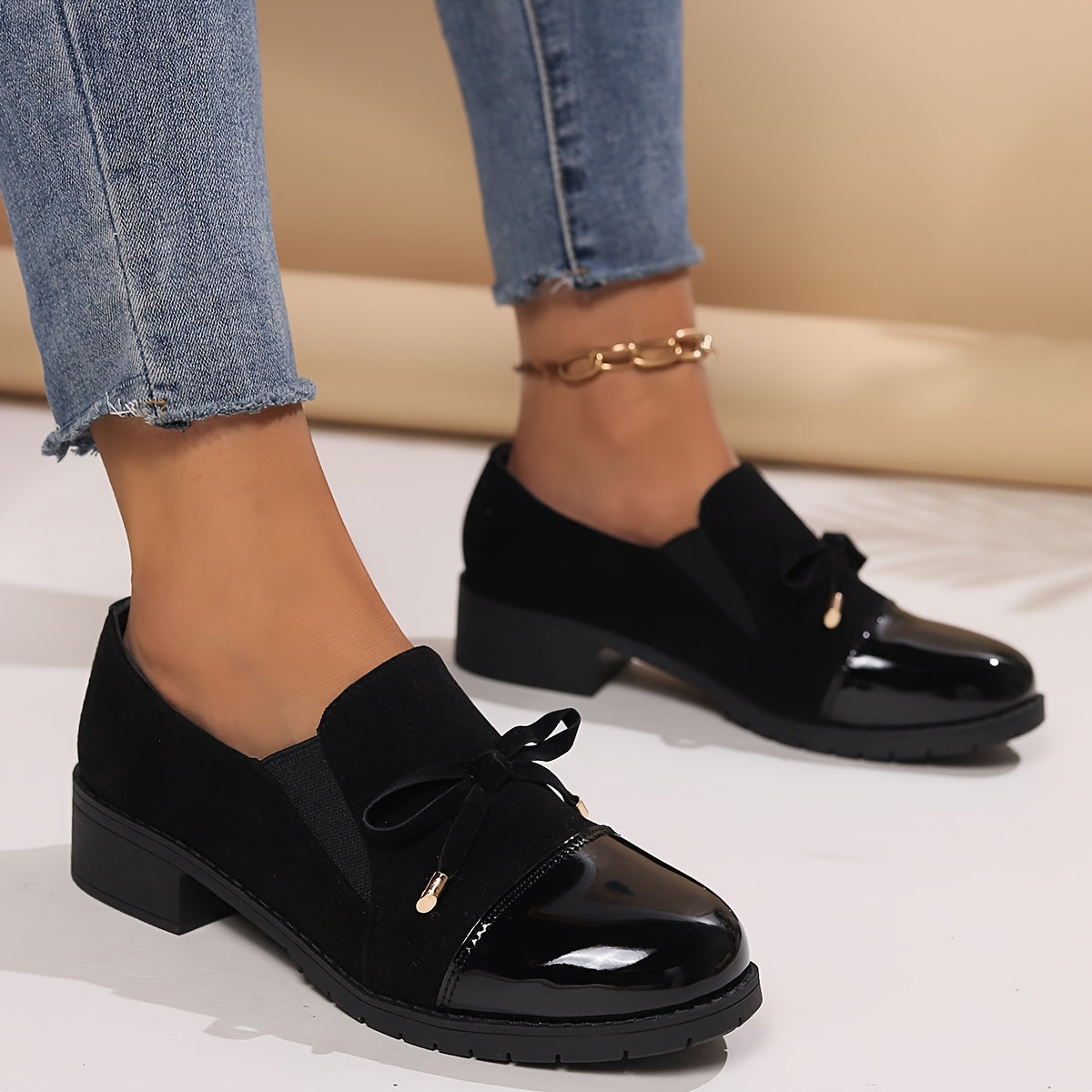 EleganzaStep™ – Komfortable Damen Loafer mit Blockabsatz
