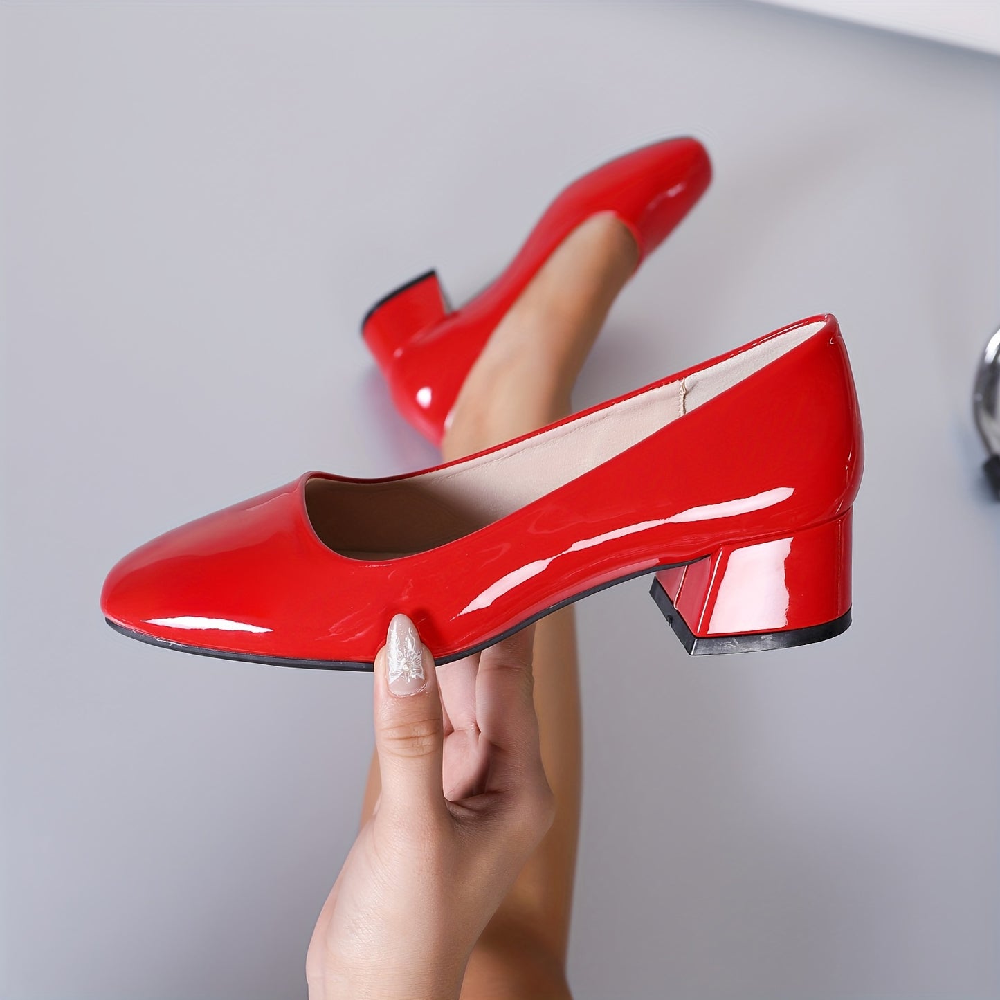 Eleganza™ – Modische Damen Pumps mit Bequemem Blockabsatz