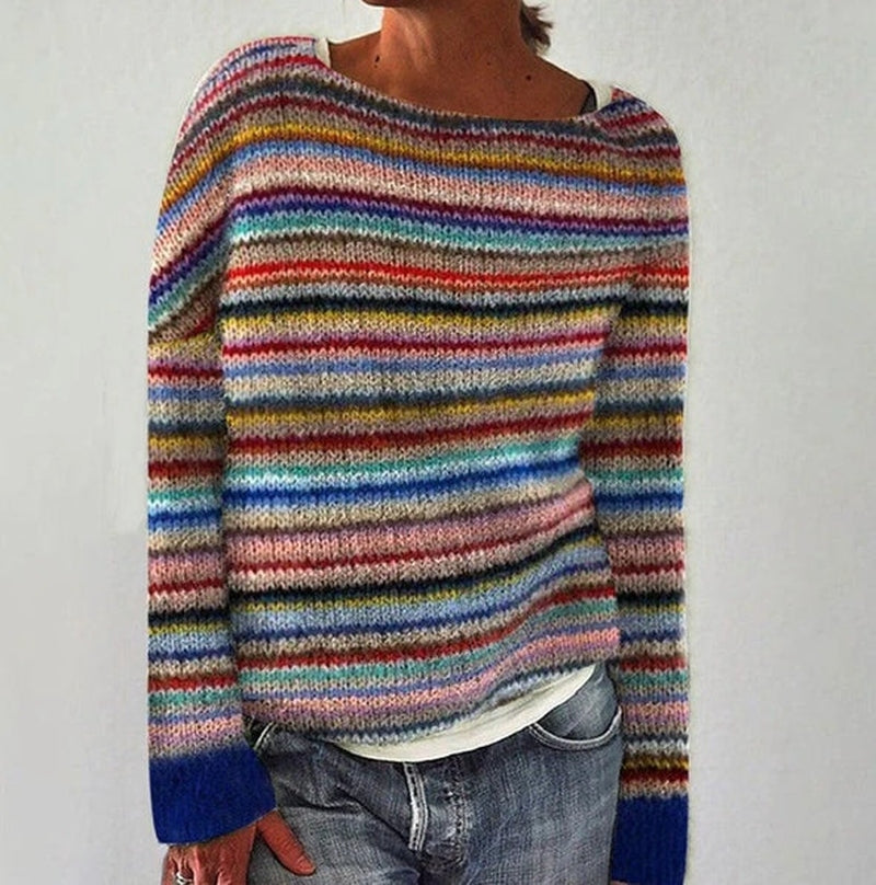 Fiona: Eleganter und komfortabler gestreifter Pullover für alle Gelegenheiten