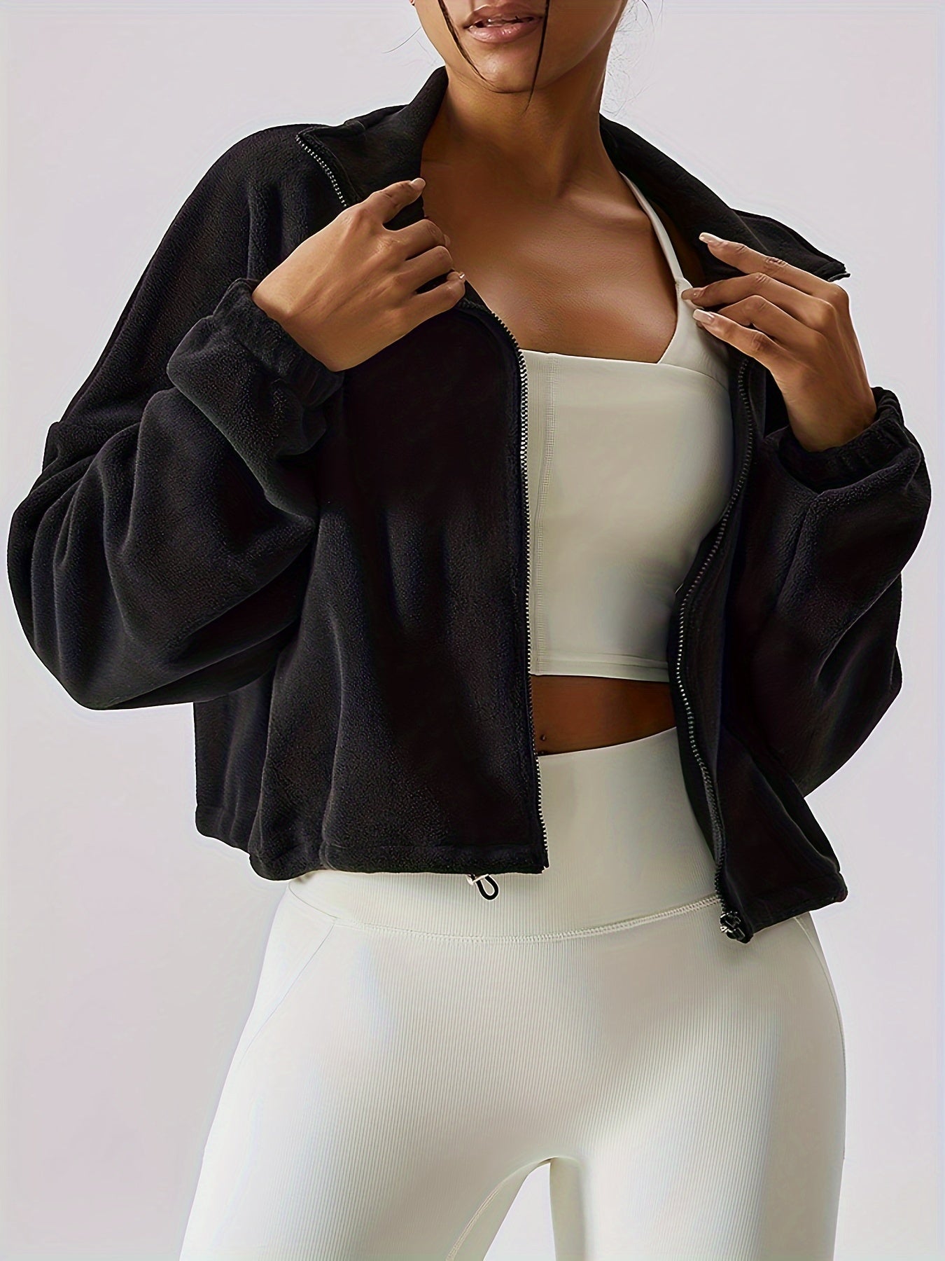 FlauschLux™ – Kuschelige Damen Fleecejacke mit Stehkragen