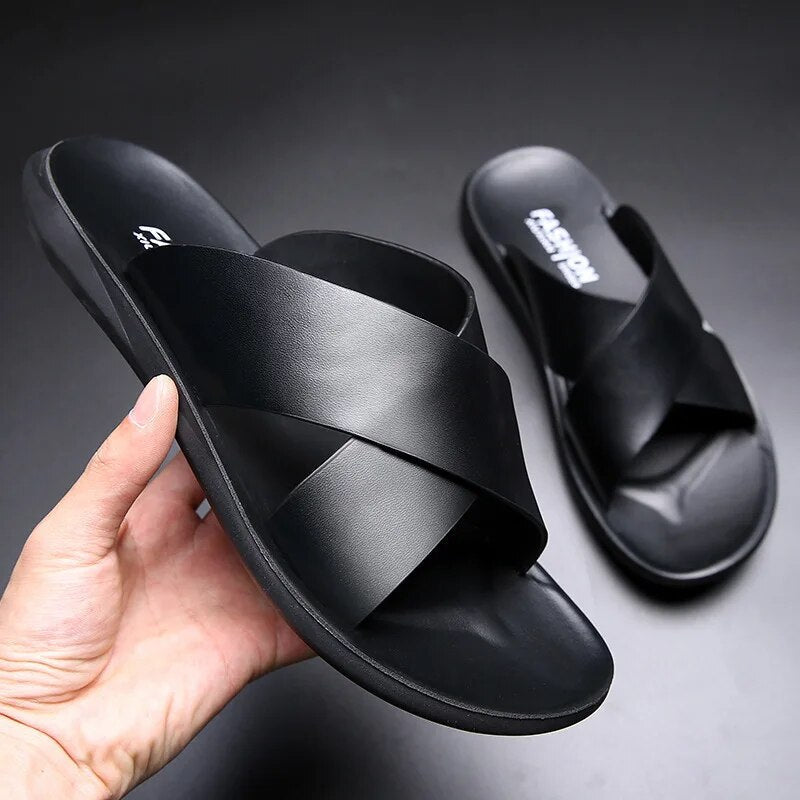 FlexoLeder™ – Premium Herren Ledersandalen mit maximalem Komfort