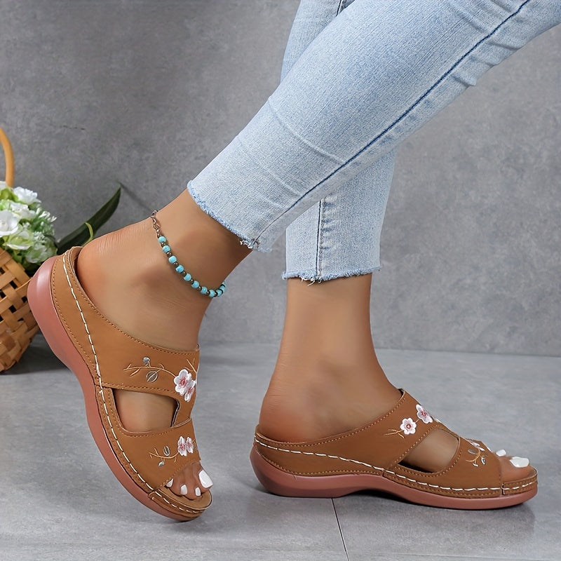 FloraStep™ – Orthopädische Damen Sandalen mit Bequemem Plateau