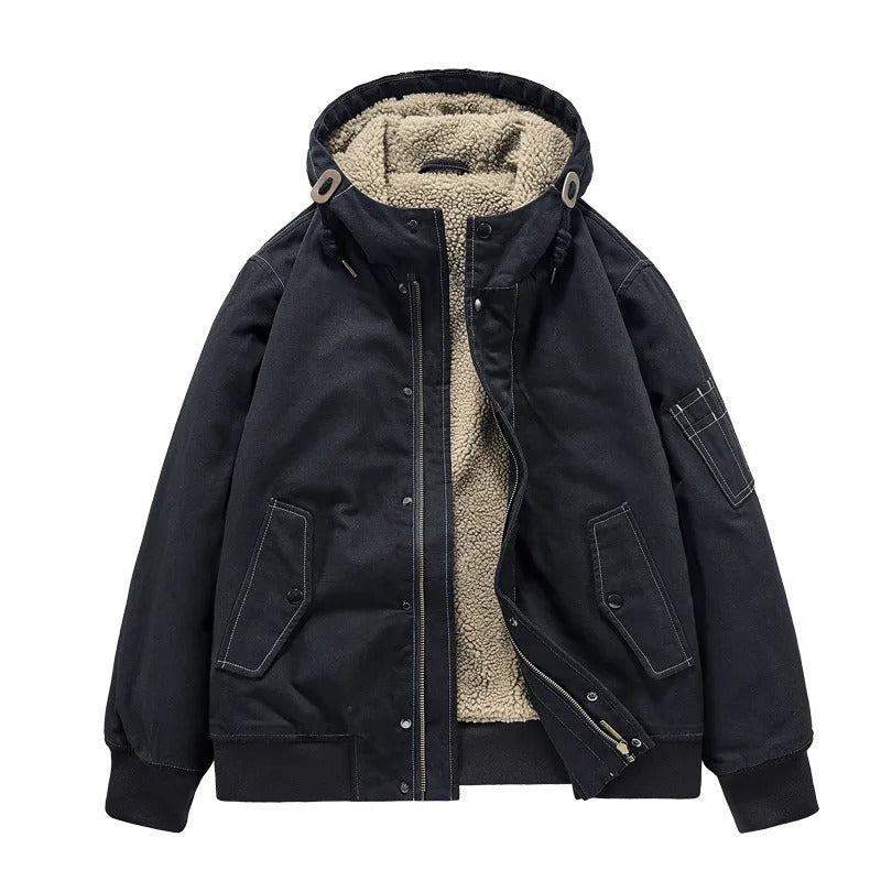 FrostPeak™ – Warme Kapuzen Winterjacke fur Herren