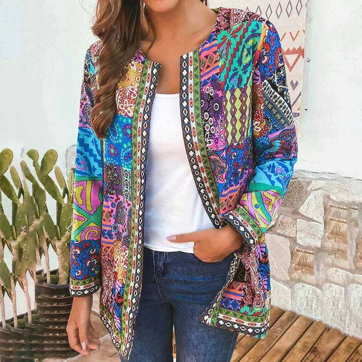 Elarova |  Gemusterte Jacke für Damen