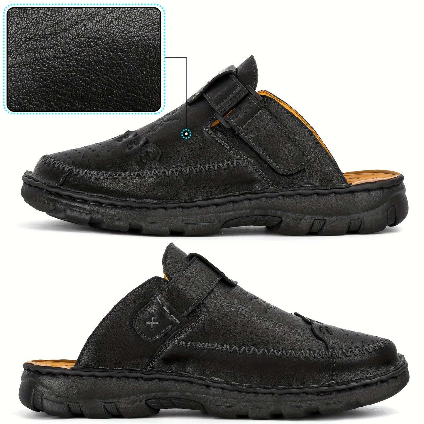 GentleStep™ – Herren Leder Sandalen mit Komfort Fußbett