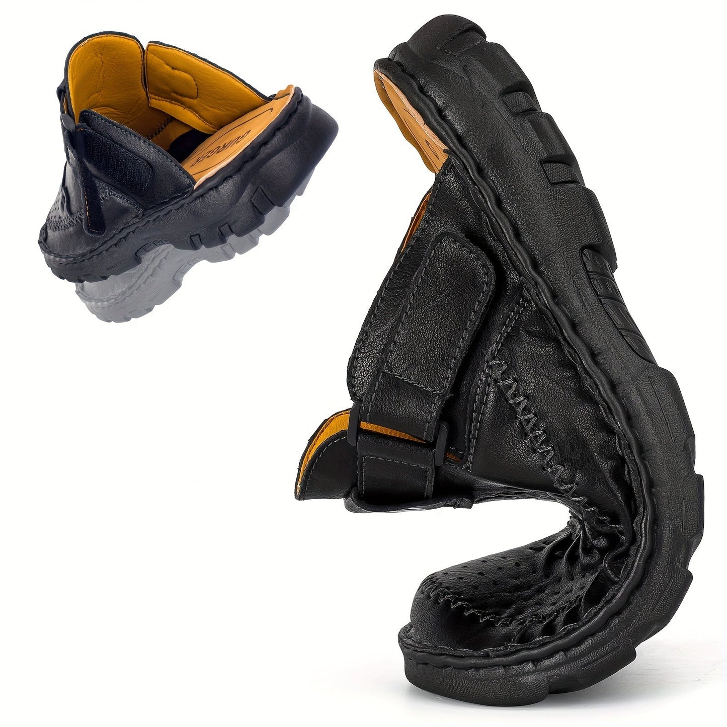 GentleStep™ – Herren Leder Sandalen mit Komfort Fußbett