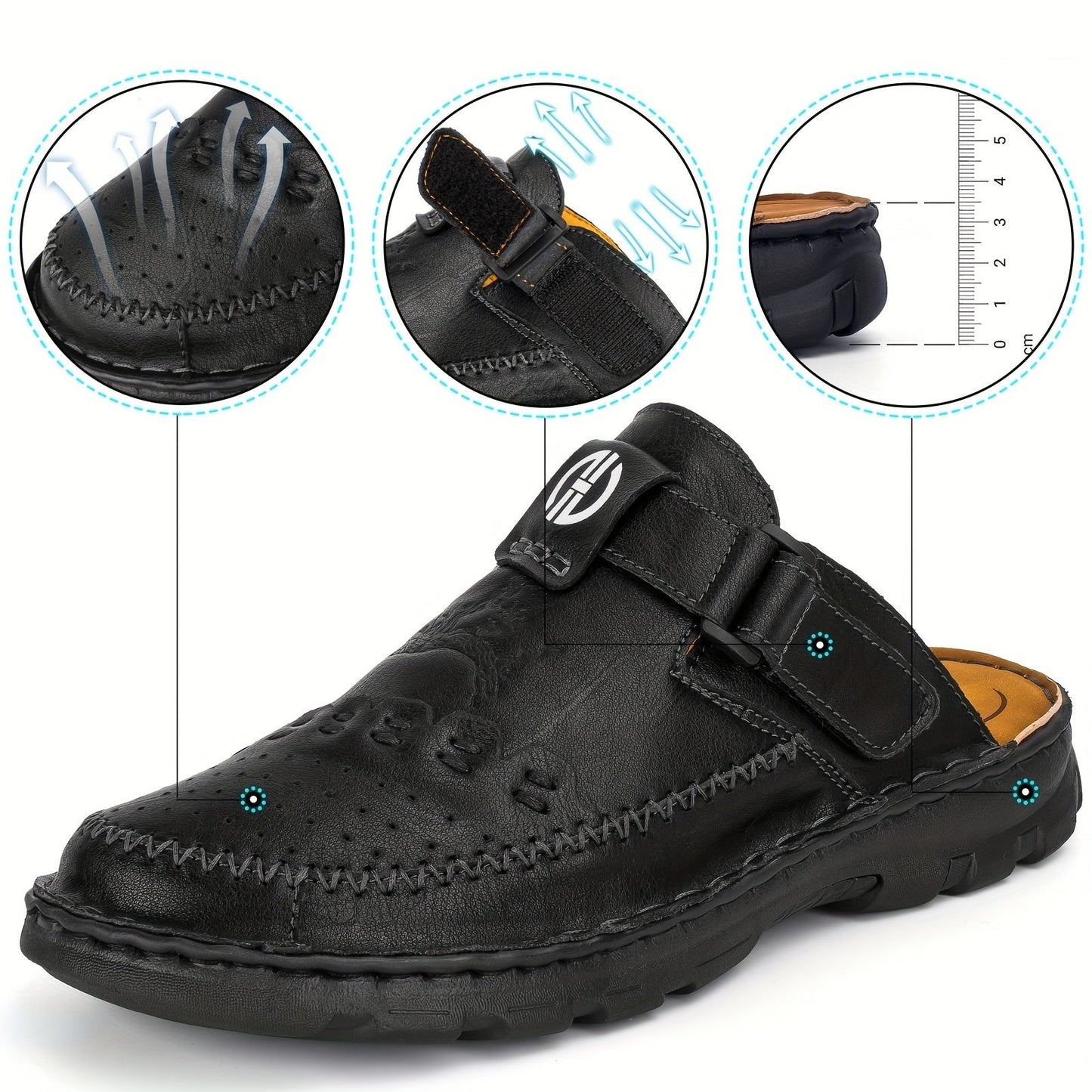 GentleStep™ – Herren Leder Sandalen mit Komfort Fußbett