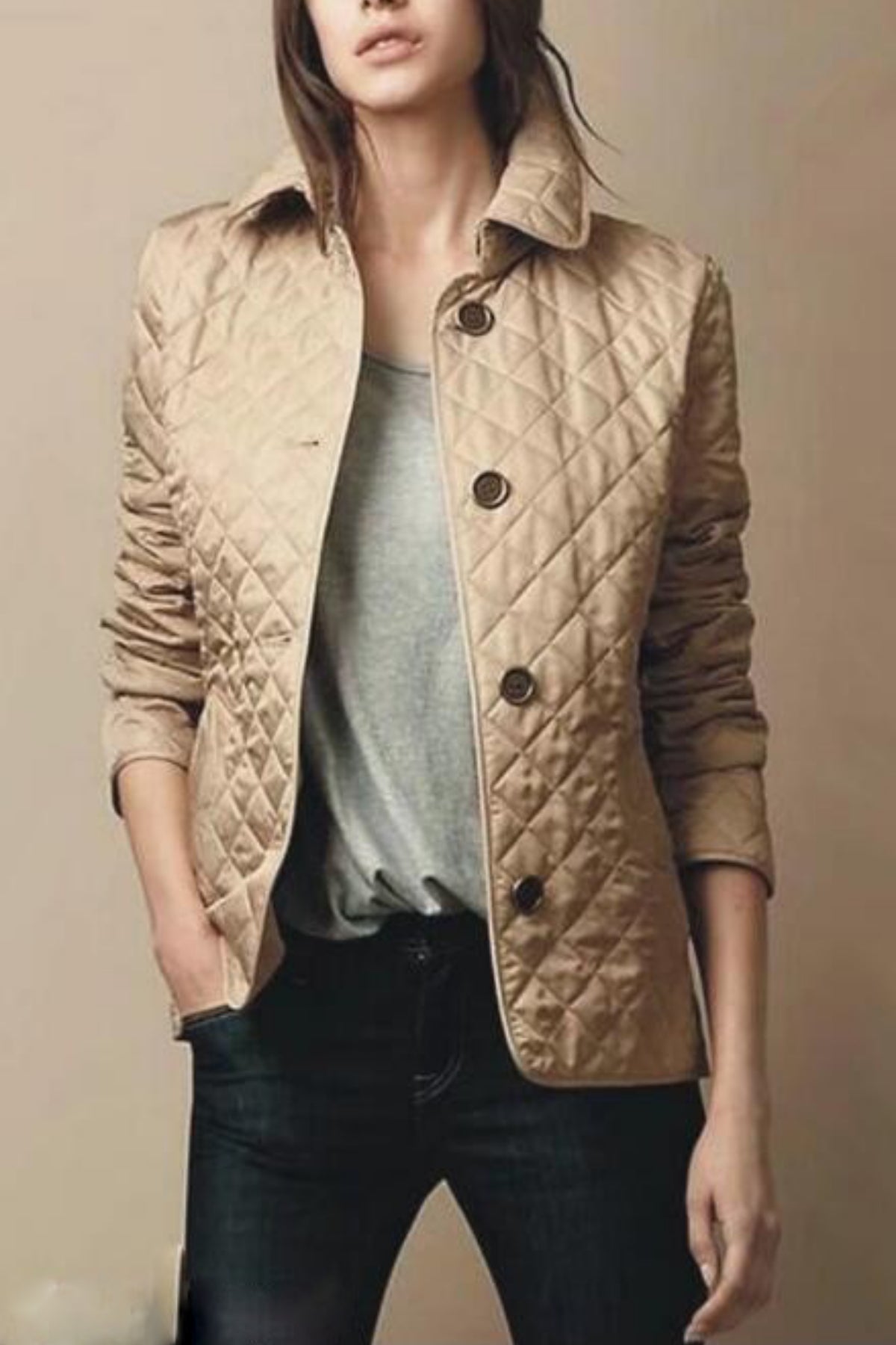 Elarova | Gesteppte Button Down Jacke für Damen