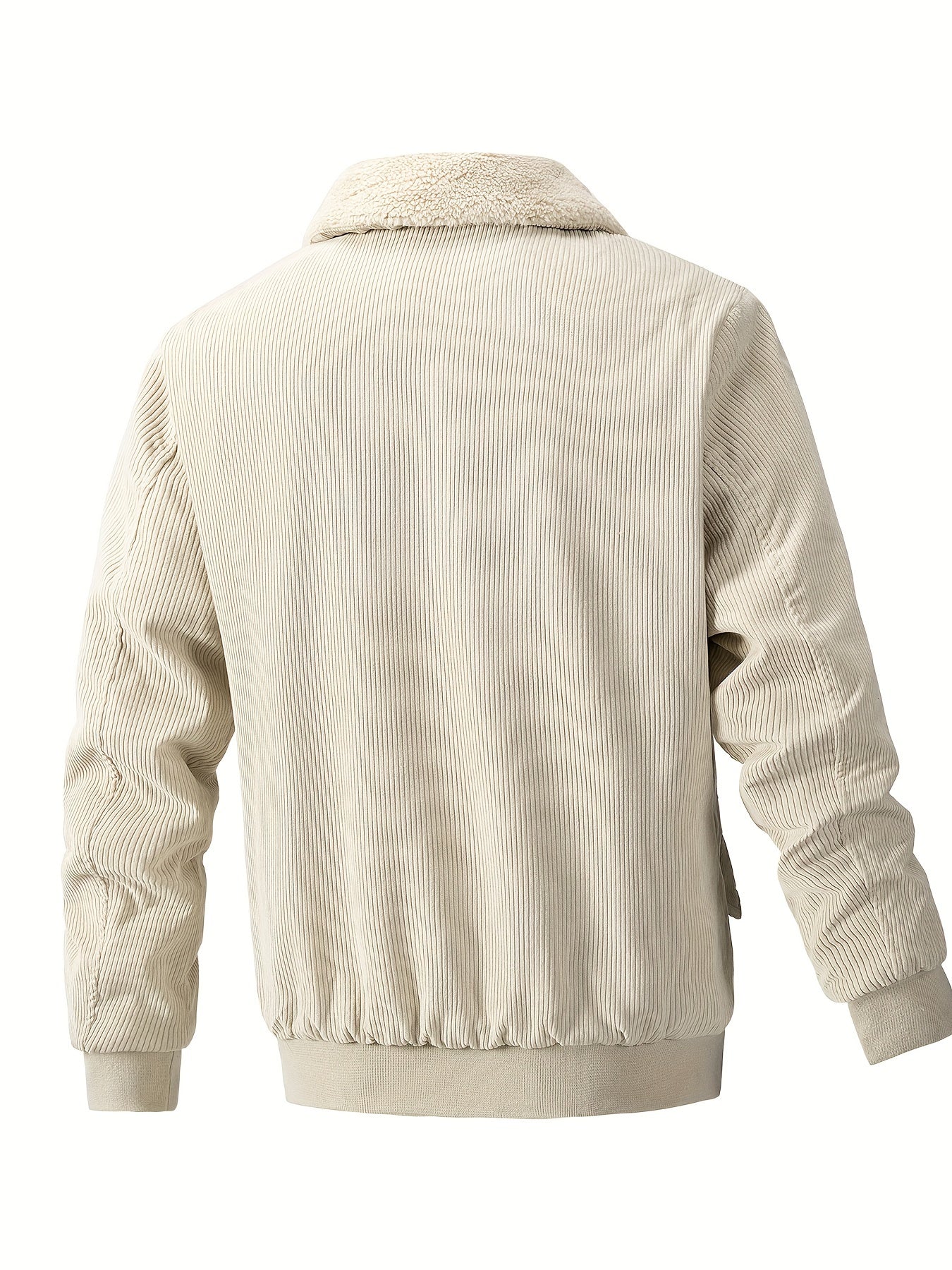 Elarova | Gestreifte Cord-Fleecejacke für Herren