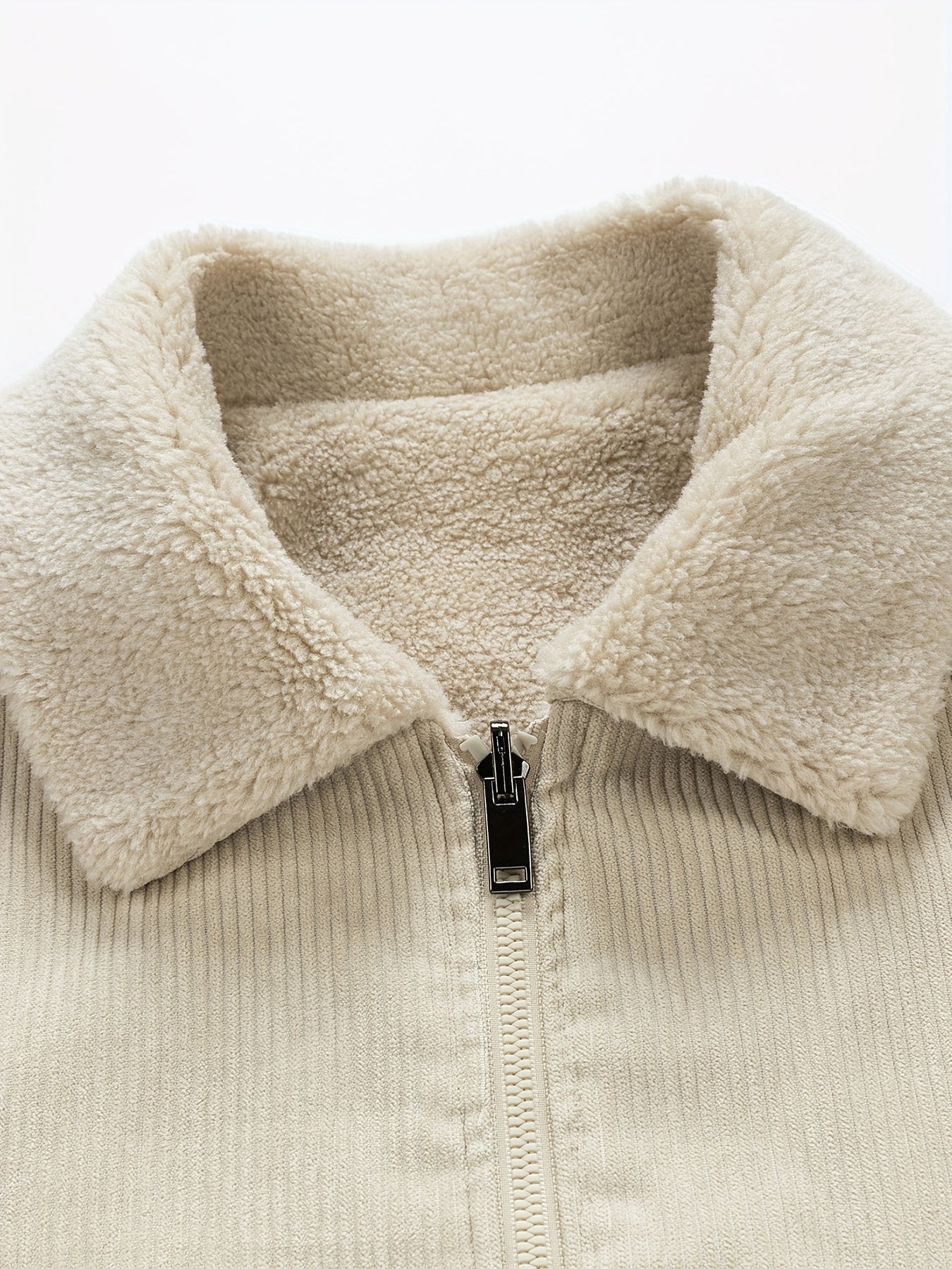 Elarova | Gestreifte Cord-Fleecejacke für Herren