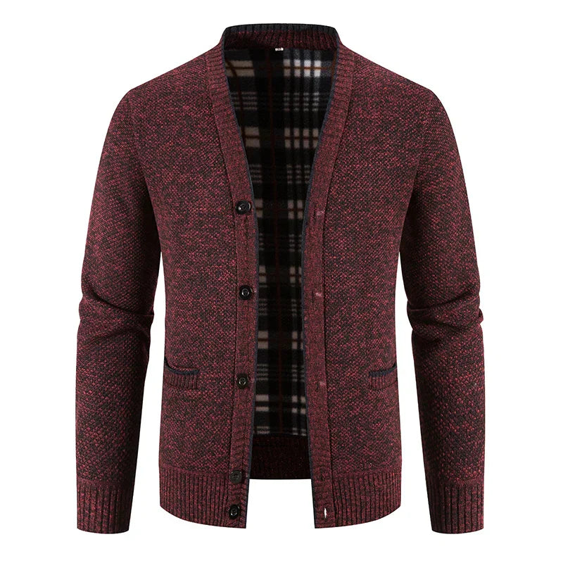 Gestrickte Pulloverjacke mit Tasche – Modell Kevin