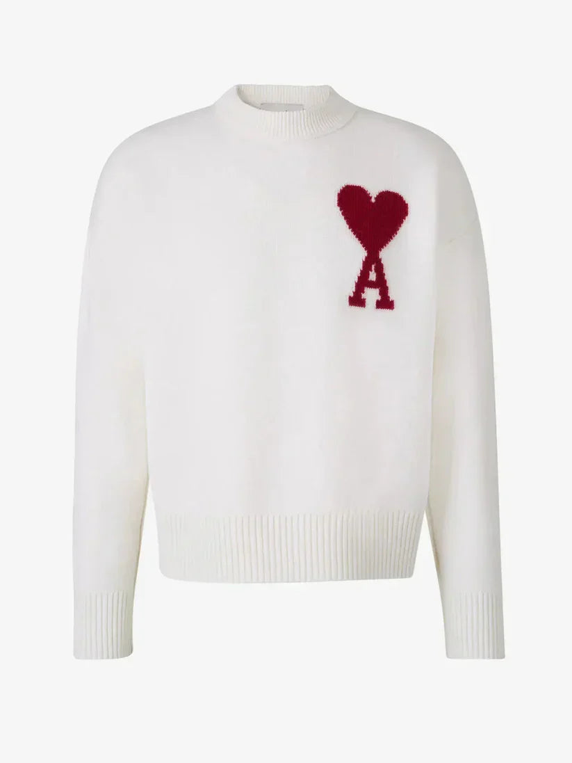 HeartLuxe™ – Exklusiver Unisex-Pullover mit Herzstickerei