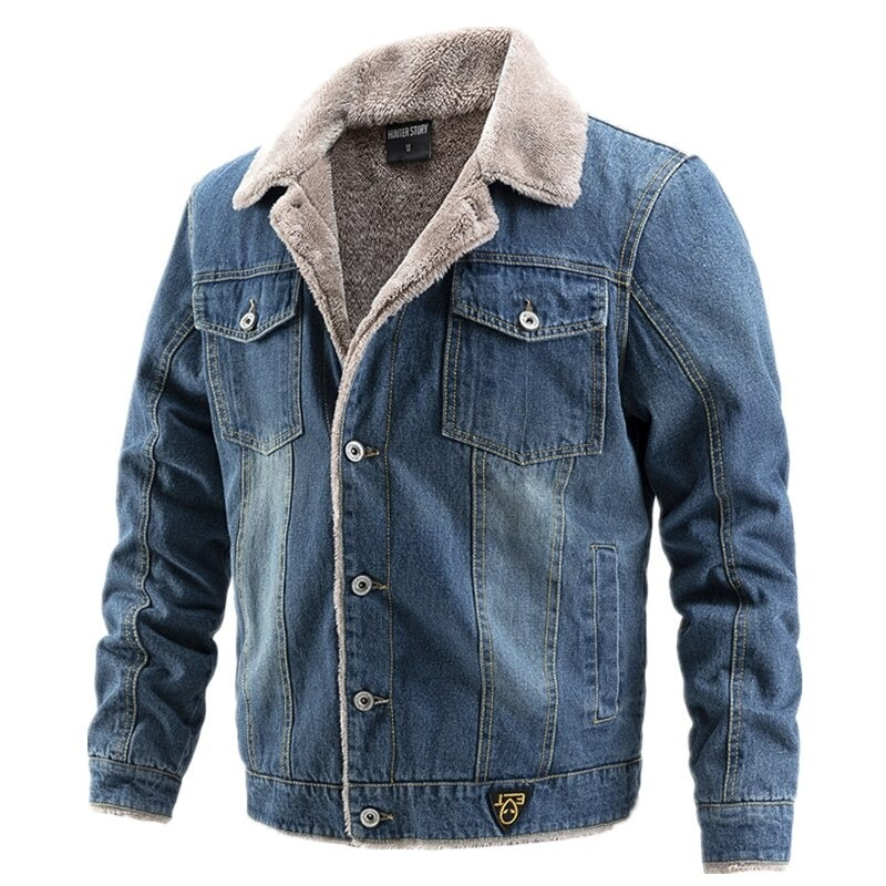 Elarova | Herren-Denimjacke mit Innenfutter