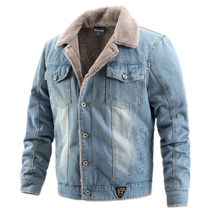 Elarova | Herren-Denimjacke mit Innenfutter
