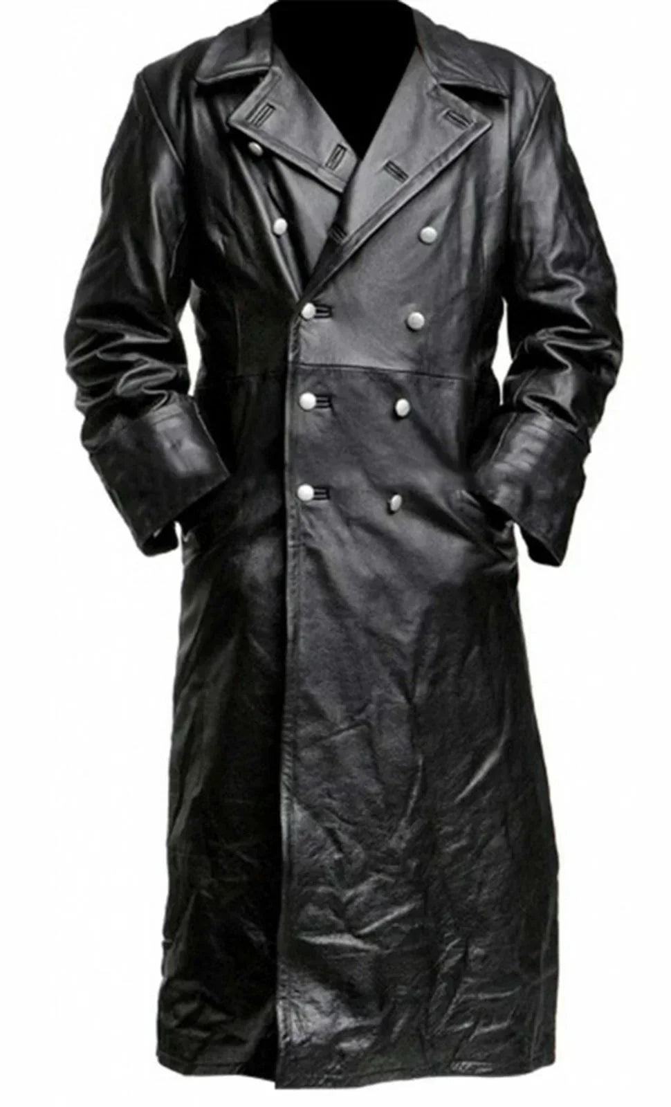 Herren Leder Trenchcoat Jari - Klassisch