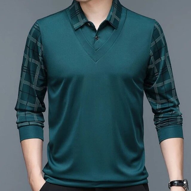 Herren-Poloshirt mit langen Ärmeln – Tobias
