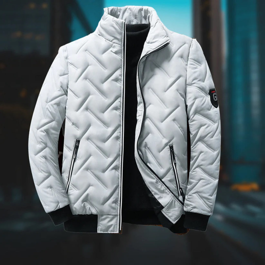 Elarova | Herren-Steppjacke mit hohem Kragen
