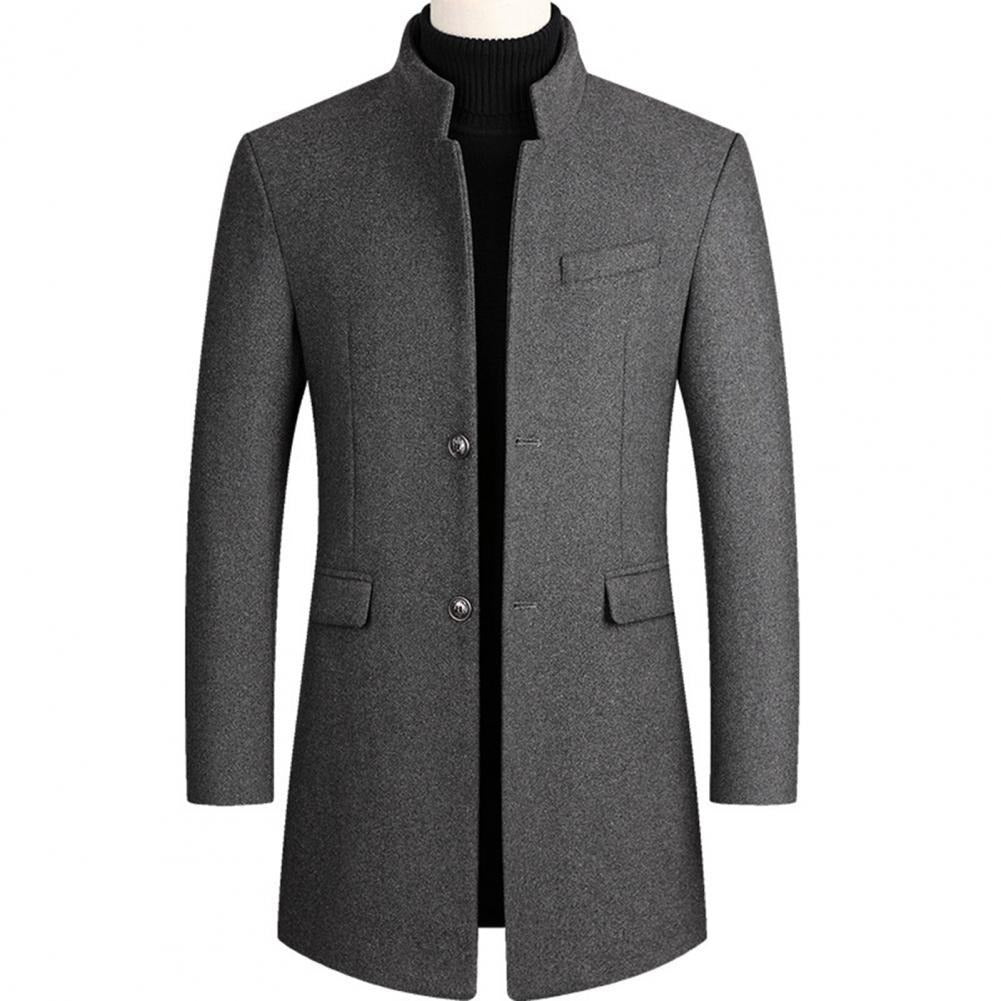 Elarova | Herren-Trenchcoat aus Wolle – winddicht