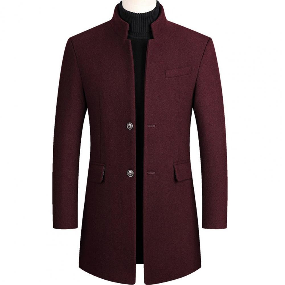 Elarova | Herren-Trenchcoat aus Wolle – winddicht