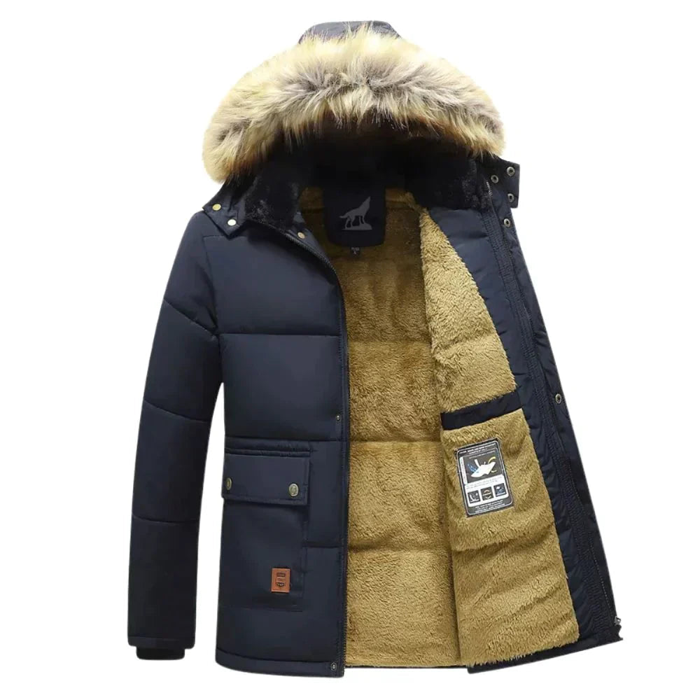 Elarova | Herren-Winterparka mit abnehmbarer Kapuze