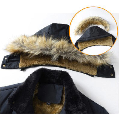 Elarova | Herren-Winterparka mit abnehmbarer Kapuze