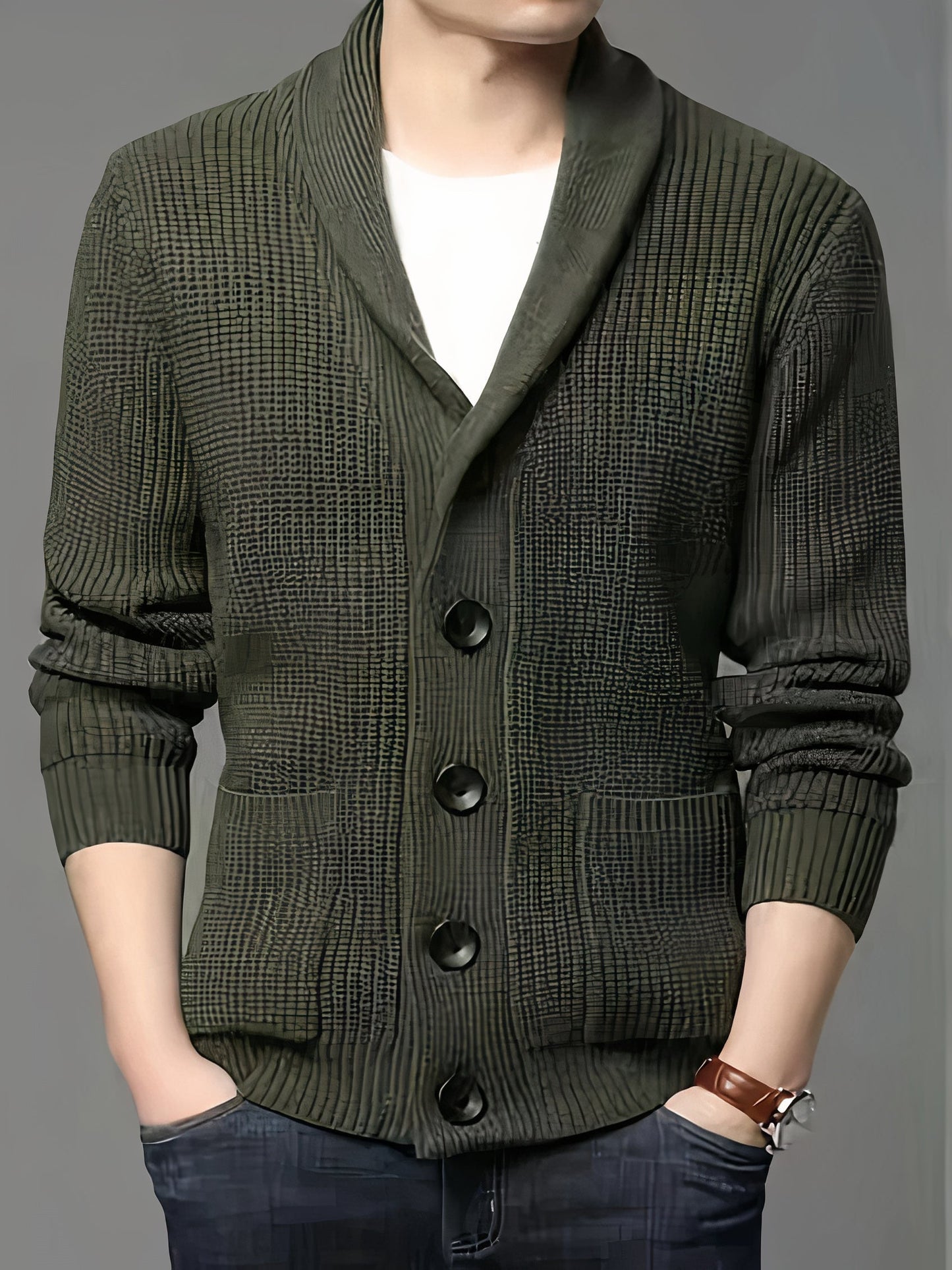 Herren Winterstrickjacke Rudelle - lässiger Stil