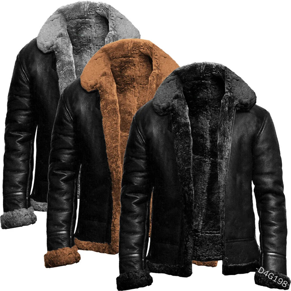 Elarova | Herren Winterjacke Anton mit Kunstpelz