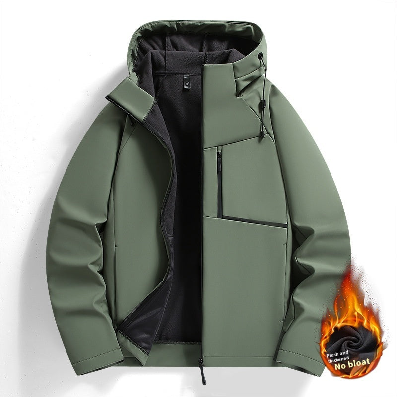Elarova | Herrenjacke Charlie: Gefütterte Winterjacke mit Fleece für Herbst und Winter
