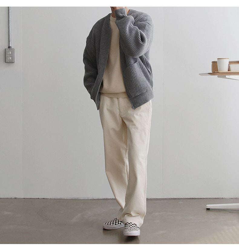 Herren strickjacke mit Reißverschluss