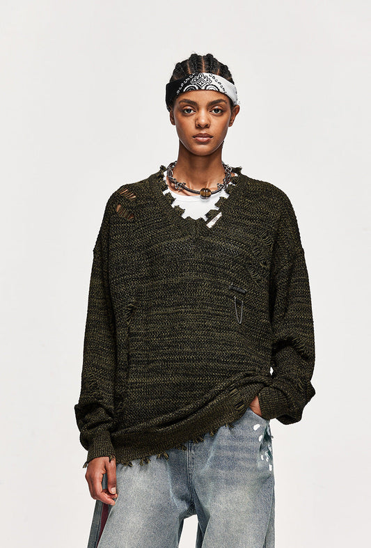 Elarova |  High Street Ripped Sweater für Damen